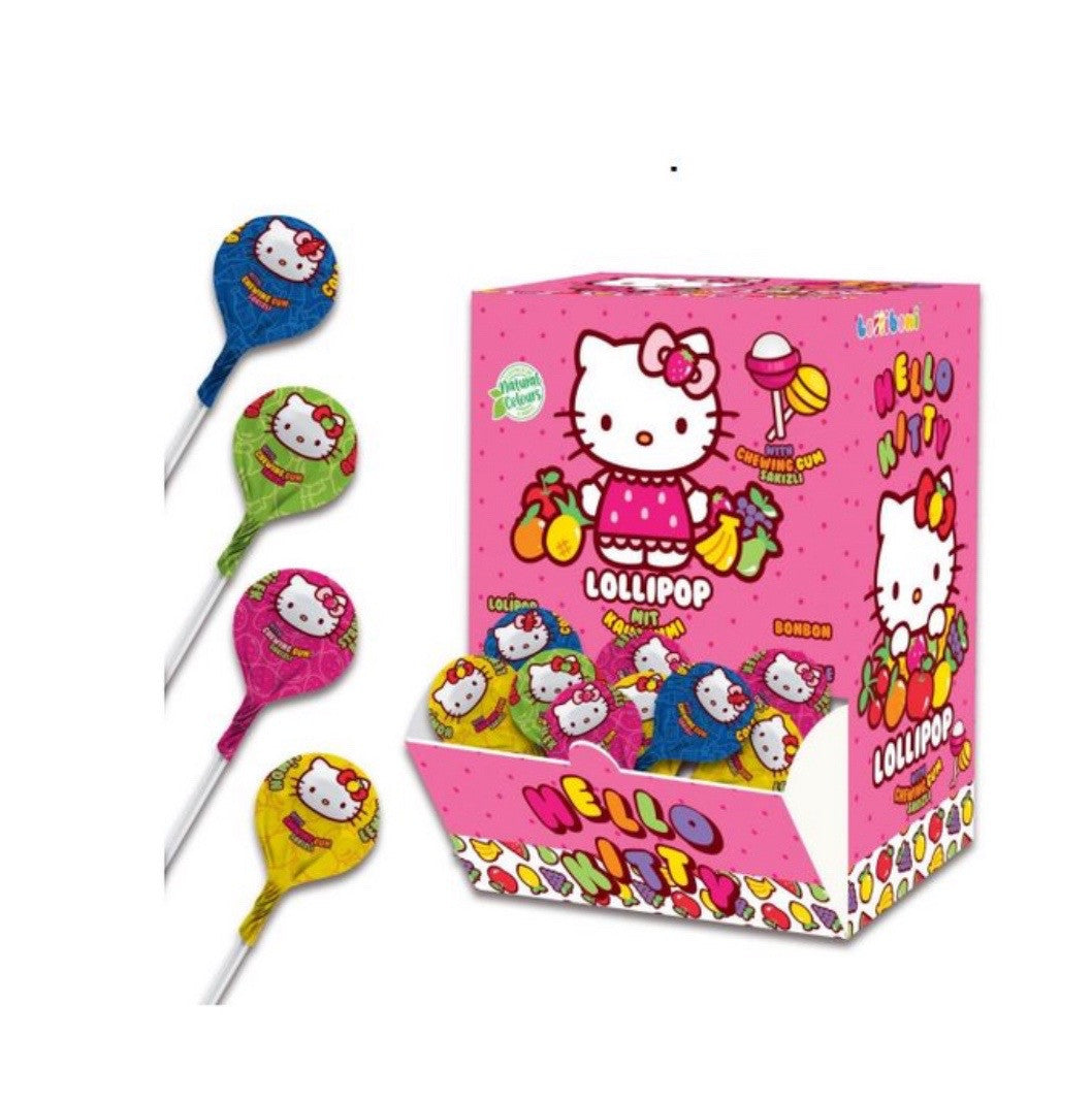 Lolliboni Hello Kitty Lollipop With Gum 16G x 100 Pcs. x 6 CS - LB001