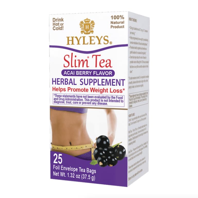 K - HYLEYS SLIM TEA ACAI BERRY 1.32oz X 25pc X 12/CS - HY01