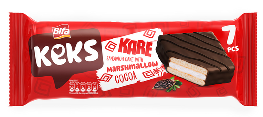 BIFA KEKS COCOA COATED CAKE WITH MARSHMALLOW 175GR x 16pcs - BIF11