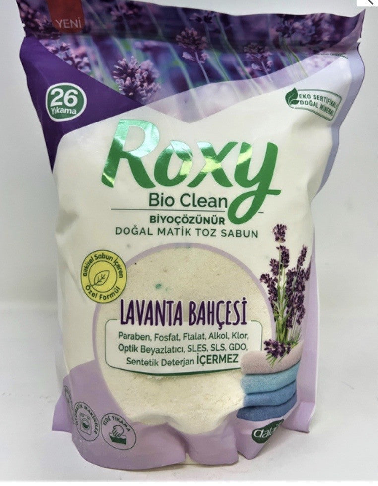 ROXY BIO-CLEAN WASHING POWDER SOAP || 800 GR. X 12 || LAVENDER - DNRX802