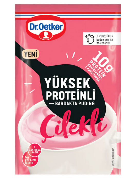 O2 DR.OETKER Puding Strawberry Cup / Cilek 23g 1cs/12pcs