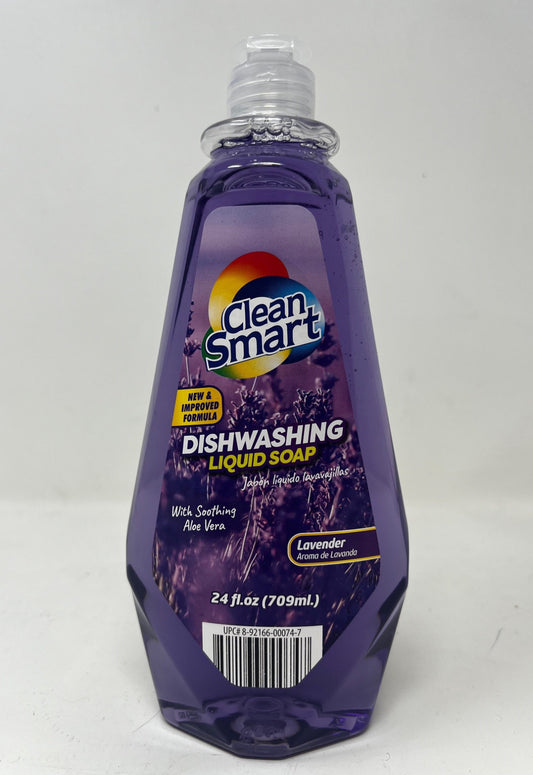 CLEAN SMART DISHWASHING LIQUID || LAVENDER || 24 fl.oz/12 - CSDW203