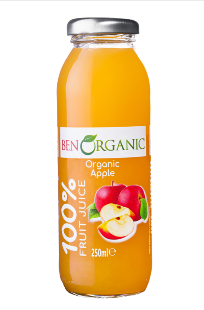 K- BEN ORGANIC APPLE JUICE 250 MLX 12/CS - BO200