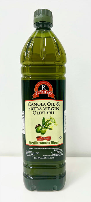 ROSOLINI EVOO+CANOLA BLEND OIL || 34 fl oz (1000ml) x 15 || BLEND 1 LITERS CANOLA ||* - ROSBC15