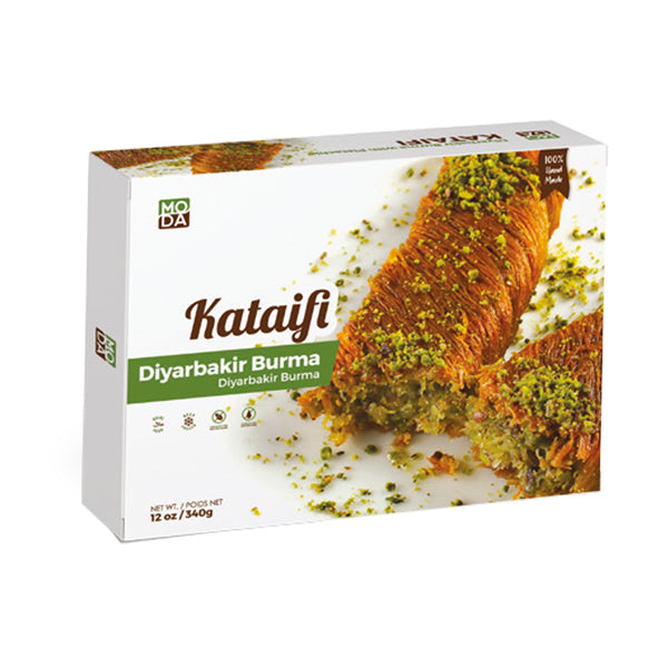 Moda Kataifi, Diyarbakir Burma with Pistachio, Gift Pack, 4pcs, 12 oz (340g) x 16pack - 100422