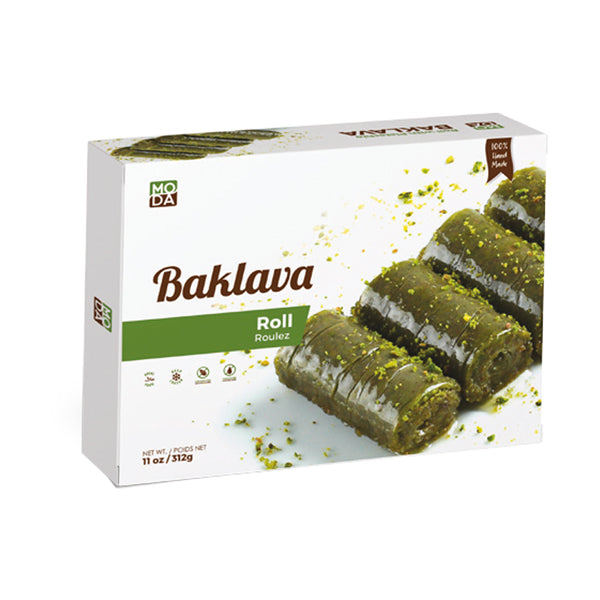 Moda Baklava, Roll with Pistachio, Gift Pack, 12pcs, 11oz (312g) x 16pack - 100404