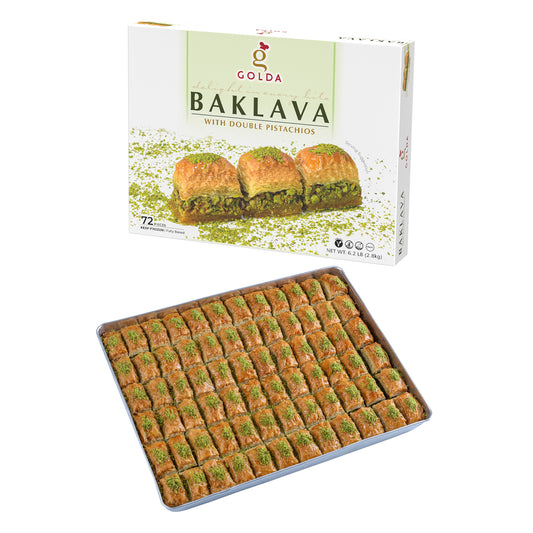 Golda Baklava w/ Double Pistachios 6.2 lb., 6pack - DSG01