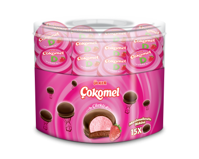 ULKER Cokomel Strawberry 12gr 1cs/15/6pcs