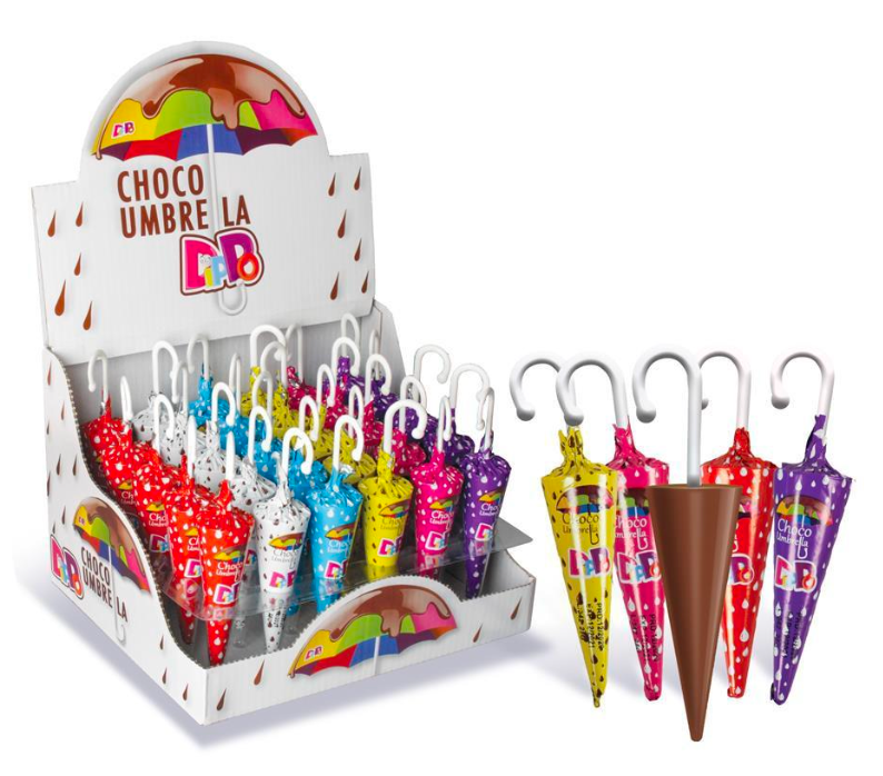 Dippo Chocolate Umbrella 0.88 Oz. (25g) x 24 Pcs. - DPP-010