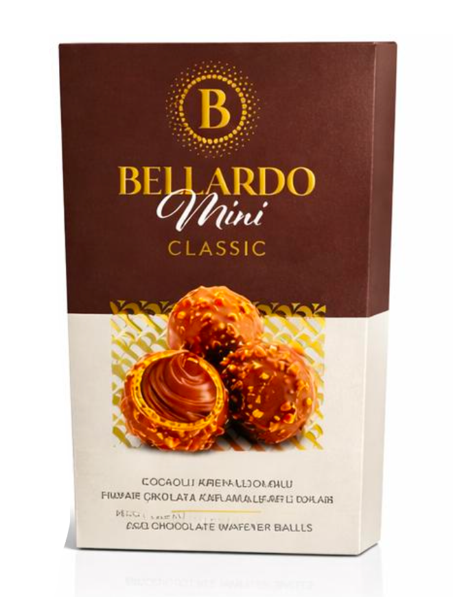 Bellardo Hazelnut  Chocolate Wafer 4.23 Oz. x 12 Pcs.