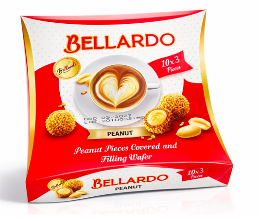 Bellardo Waffers Ball Peanut 4.55 oz x 20 BD-010