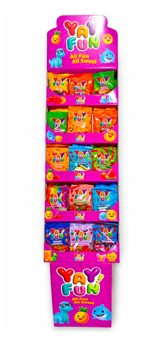 YAYFUN Gummy Shipper 4oz (113g) X 90 + Purple Stand