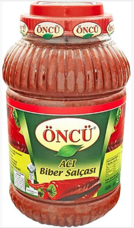 Oncu Hot Pepper Paste (Aci Biber Salcasi) 4300 Gr X 4