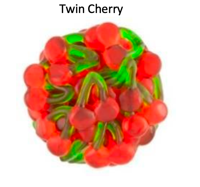 YAY FUN Bulk Gummy Twin Cherry   5lbs. X 4Pcs