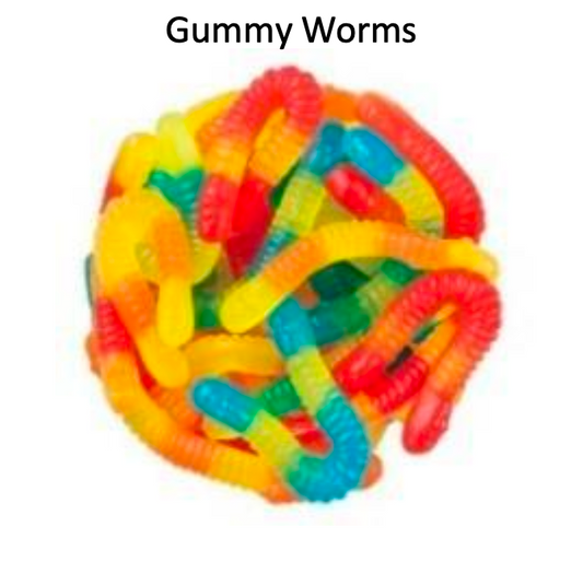 YAY FUN Bulk Gummy Worms  5lbs. X 4Pcs