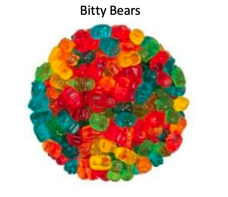 YAY FUN Bulk Gummy Bitty Bears  5lbs. X 4Pcs
