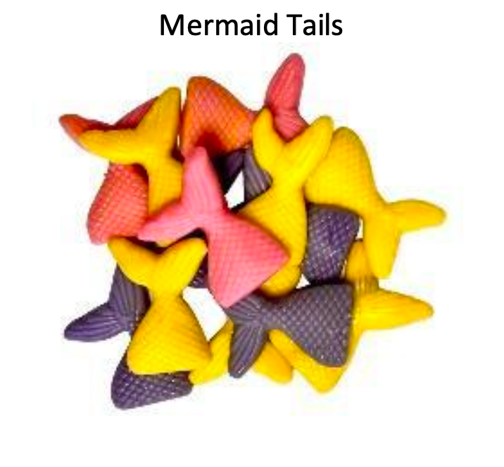 YAY FUN Bulk Gummy Mermaid Tails  5lbs. X 4Pcs