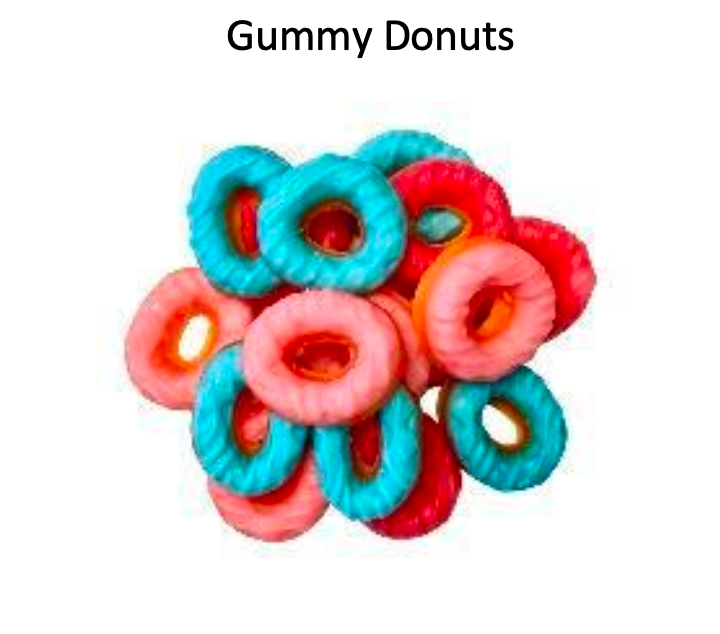 YAY FUN Bulk Gummy Donuts  5lbs. X 4Pcs
