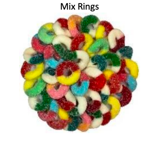 YAY FUN Bulk Gummy Mix Rings  5lbs. X 4Pcs