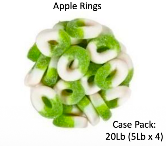 YAY FUN Bulk Gummy Apple Rings   5lbs. X 4Pcs
