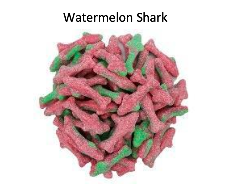 YAY FUN Bulk Gummy Watermelon Shark 5lbs. X 4Pcs