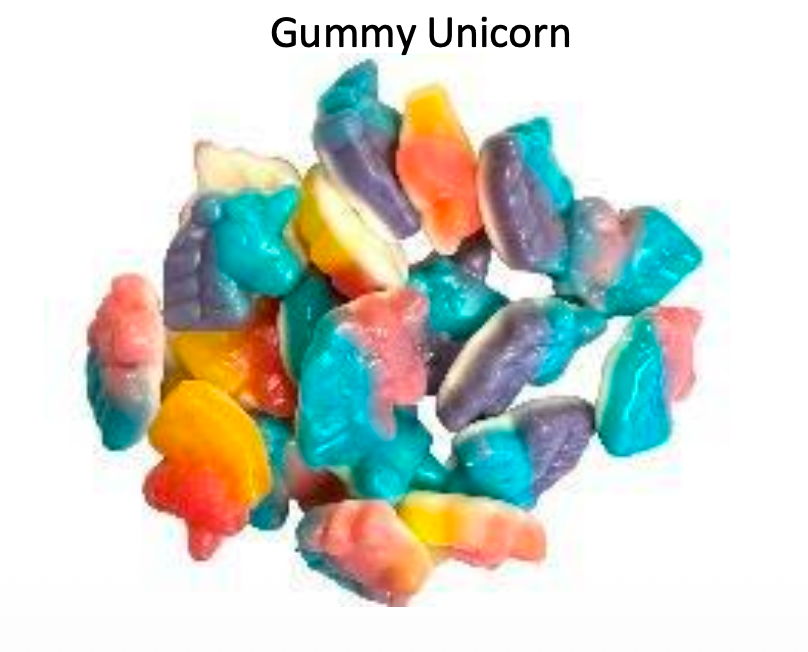 YAY FUN Bulk Gummy Unicorn 5lbs. X 4Pcs