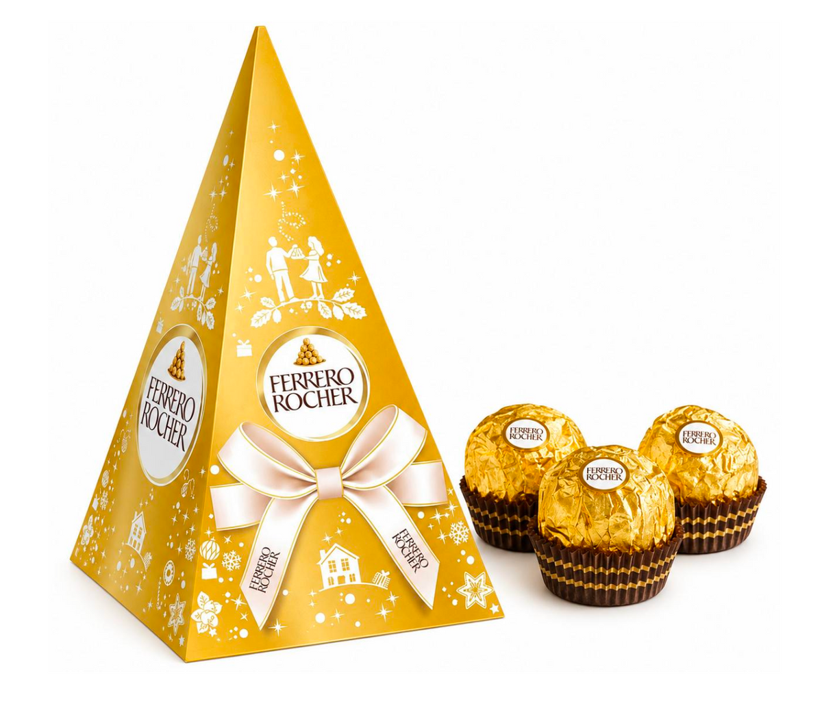 Ferrero Rocher 6 Piece Pyramid (3.68 oz) x 12 Pcs.