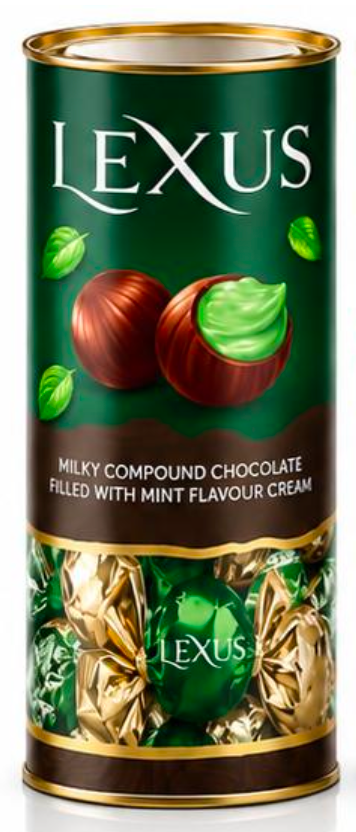 Lexus Milky Compound Chocolate Cylinder MINT - 14.11 oz  X 12