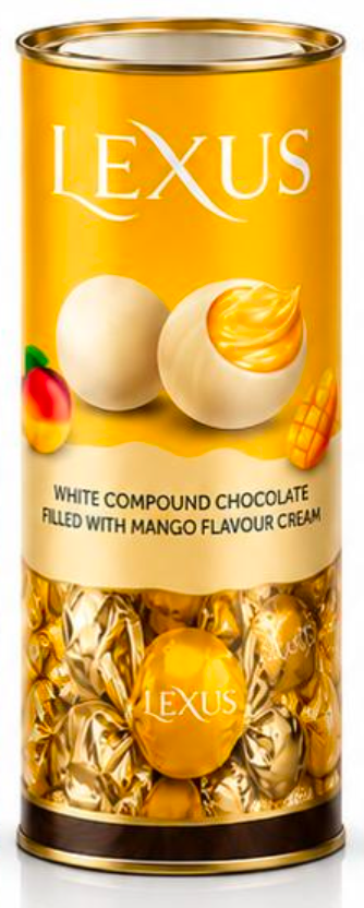 Lexus Milky Compound Chocolate Cylinder MANGO  - 14.11 oz  X 12