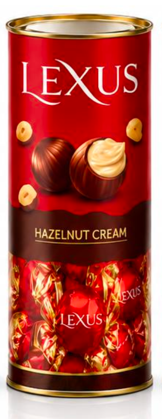 Lexus Milky Compound Chocolate Cylinder HAZELNUT  - 14.11 oz  X 12