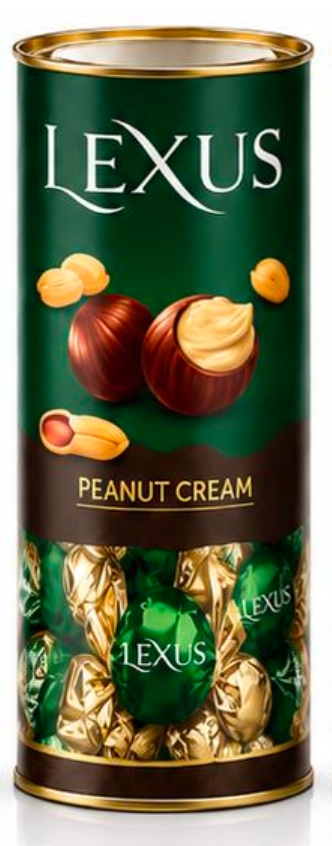 Lexus Milky Compound Chocolate Cylinder PEANUT  - 14.11 oz  X 12