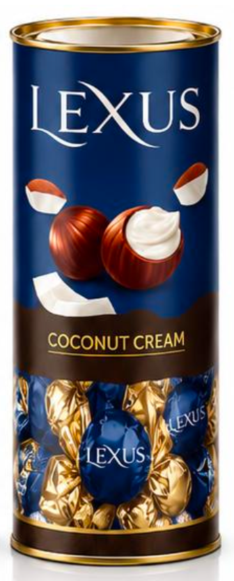 Lexus Milky Compound Chocolate Cylinder COCONUT - 14.11 oz  X 12