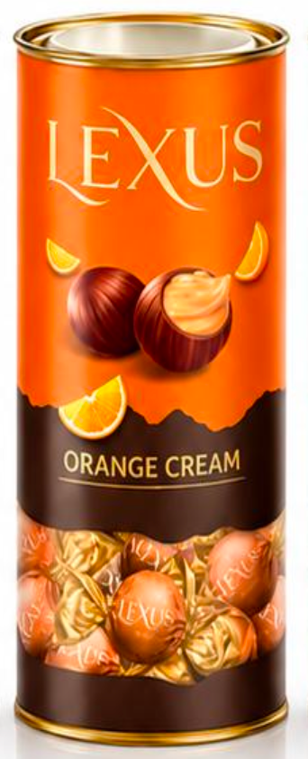 Lexus Milky Compound Chocolate Cylinder ORANGE - 14.11 oz  X 12