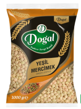Dogal Bakliyat Yesil Mercimek 1kg*16