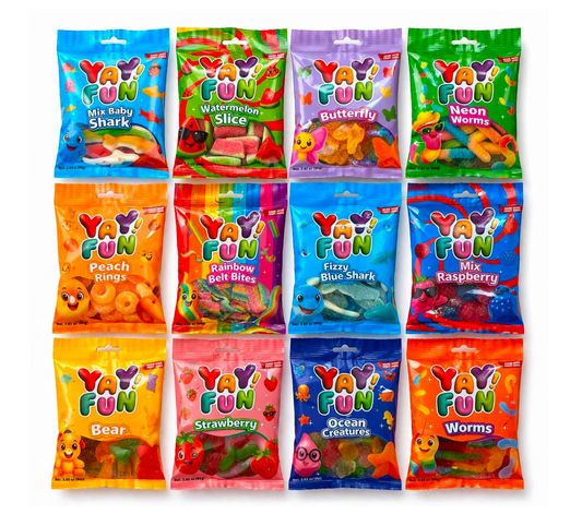 YAYFUN Gummy Shipper 4oz (113g) X 90 + Purple Stand