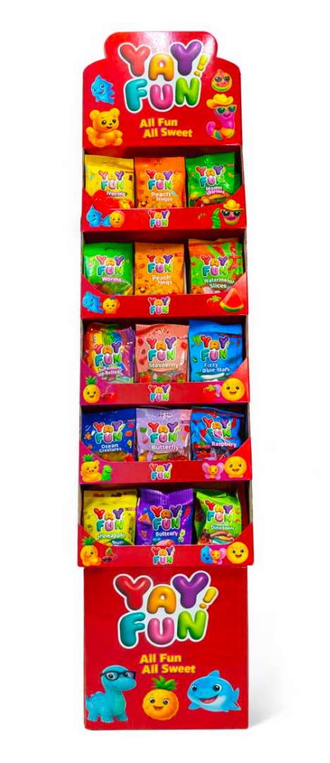 YAYFUN Gummy Shipper 4oz (113g) X 90 + Red Stand