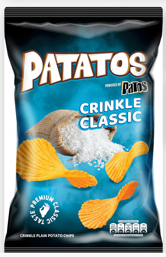 PATOS Crinkle Original Potatoes Chips 100g 1cs/21pcs