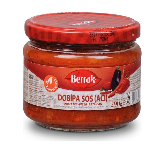 BERRAK Ajvar Hot 300ml Glass - 1cs/12pcs
