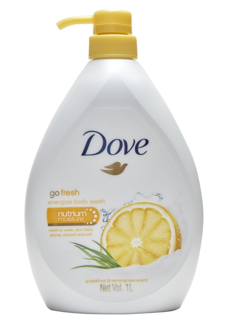 Dove Body Wash  Go Fresh Energize with Pump 33.8 fl oz (1000 ml) x 12 pcs - 1000DBE