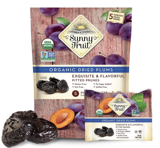 Sunny Fruit Organic Plums 5 Pack 18 x (1.06 x 5) - SF075