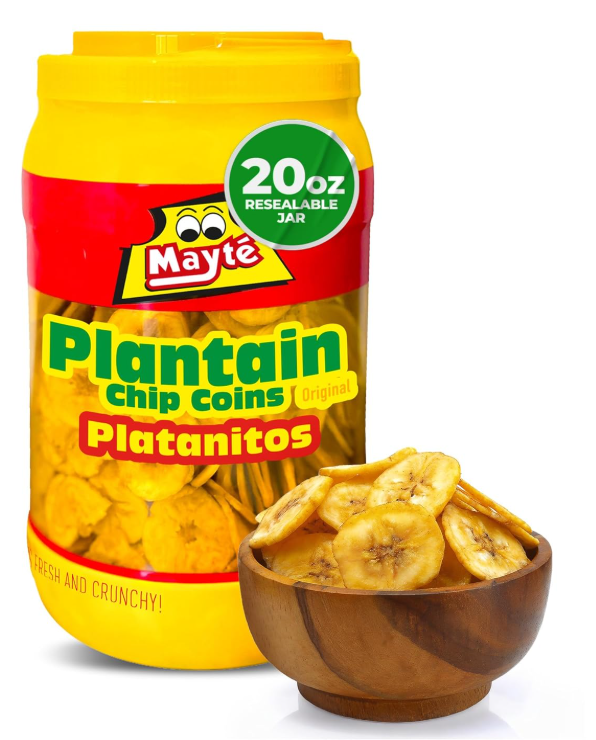 Mayte Plantain Chips Salt in Jars 20 oz (567g) x 6 pcs