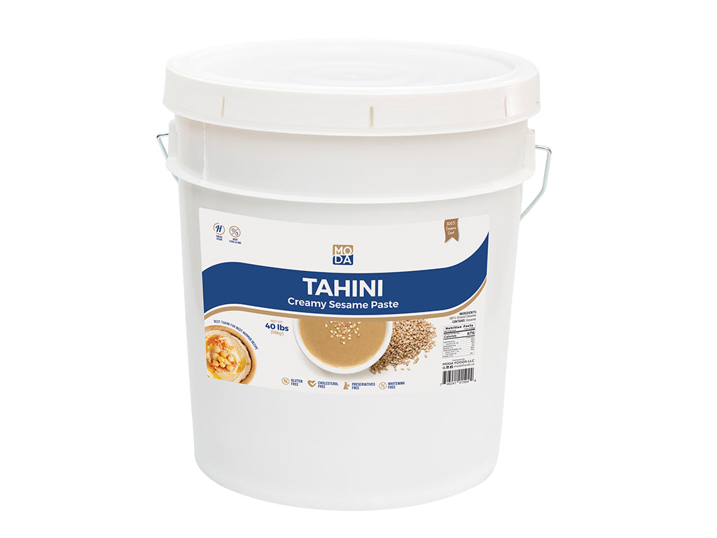 Moda Tahini, Creamy Sesame Paste, Pail, 40lbs (18kg) - 102801