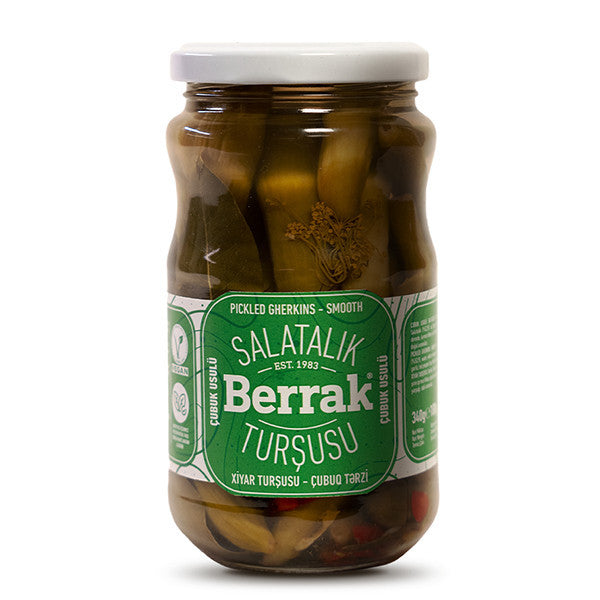 BERRAK Pickled NO1 Gherkins/Smooth/ Cubuk 720ml 1cs/12pcs