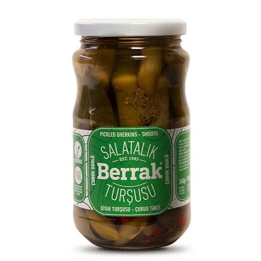 BERRAK Pickled NO1 Gherkins/Smooth/ Cubuk 720ml 1cs/12pcs