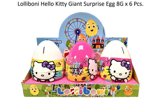 Lolliboni Hello Kitty Giant Surprise Egg 8G x 6 Pcs - LBG001