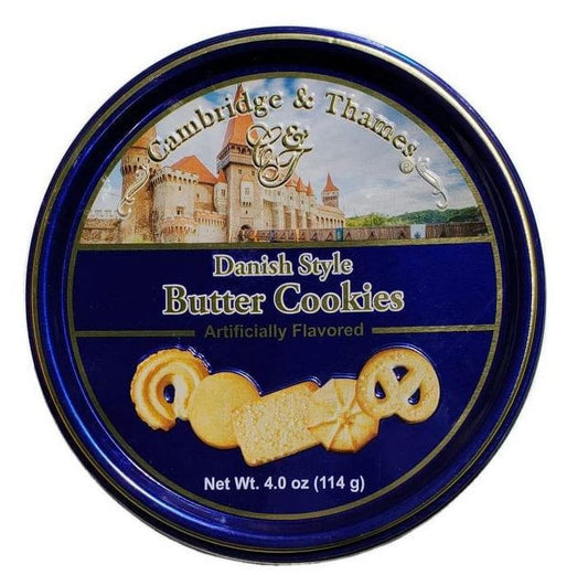 DANISH BUTTER COOKIES | 4 OZ (114g) x 24pcs | BLUE SMALL TIN - SR413