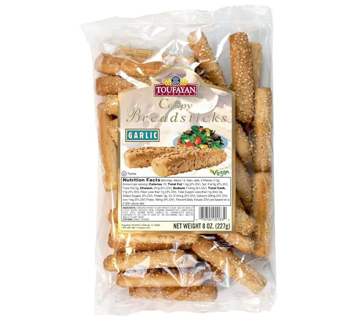 A4 Toufayan Breadsticks Garlic 1case/12pcs