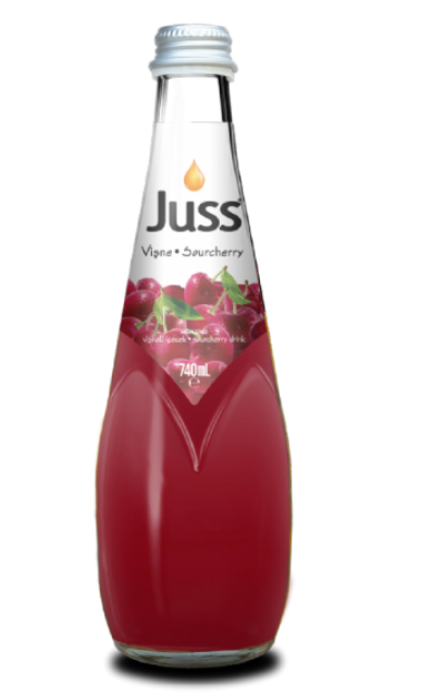 JUSS SOURCHERRY FRUIT DRINK 25 OZ (740ML) X 6PCS (GLASS BOTTLE) - JUS02