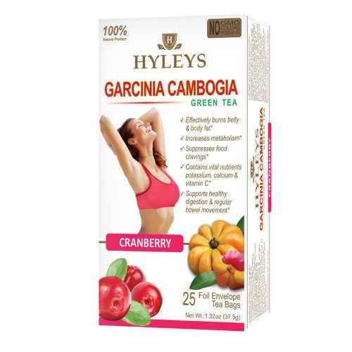 HYLEYS WELLNESS TEA GARCINIA CAMBOGIA CRANBERRY 1.32oz X 25pc X 12/CS - HY32