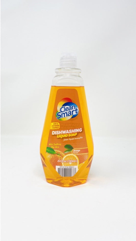 CLEAN SMART DISHWASHING LIQUID || ORANGE || 24 fl.oz/12 - CSDW204